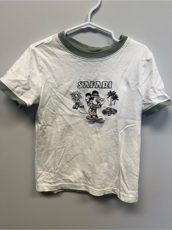 Janie and Jack Other - Disney x Janie and Jack Mickey Mouse Safari Ringer T-Shirt White Green Kids 4